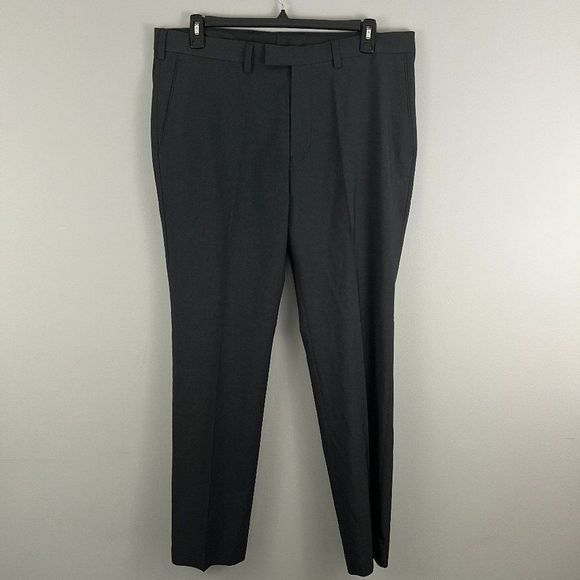 NWOT NORDSTROM Charcoal Grey Trim‎ Fit Dress Pants (38WX32L) - Picture 2 of 10